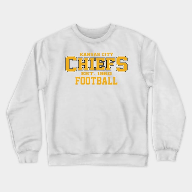 Vintage KSCT Chiefs Football Crewneck Sweatshirt by Cemploex_Art